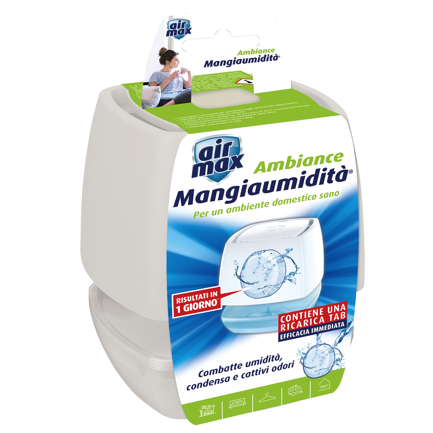 Air Max Dispositivo Mangiaumidità Ambiance Mini Bianco 100g